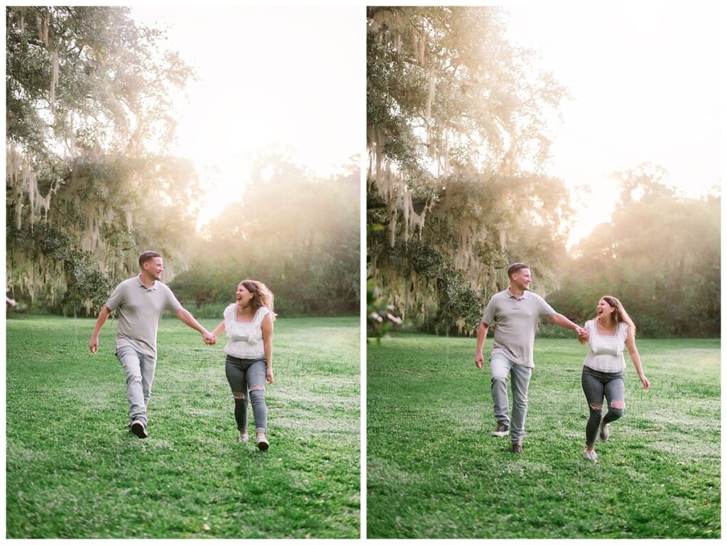 Ocala Florida Wedding Venue Enchanted Oaks Farm and Lakehouse Engagement Session. Nikki Rinc Photography