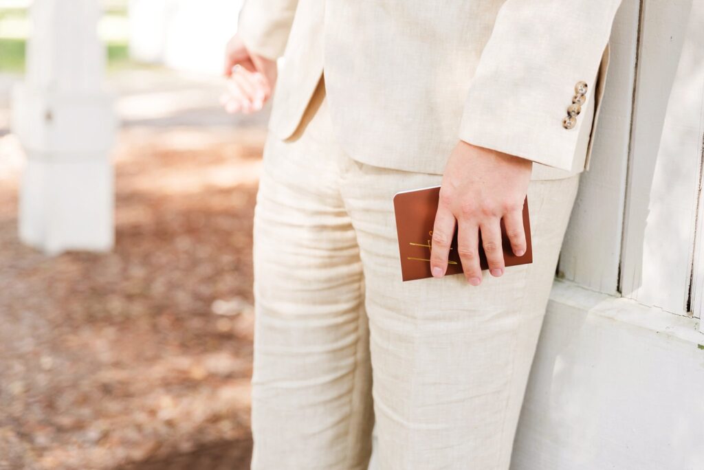 first touch and private vows at rustic oaks ranch wedding venue. nikki rinc photography. fine art and luxury florida wedding photographer