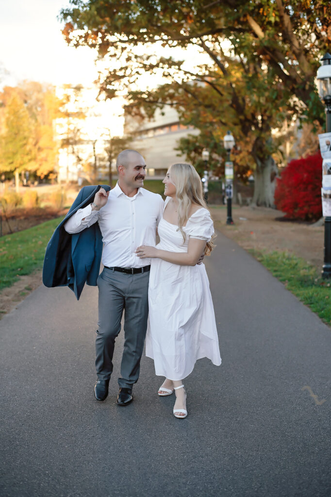 couple walking on campus at princeton