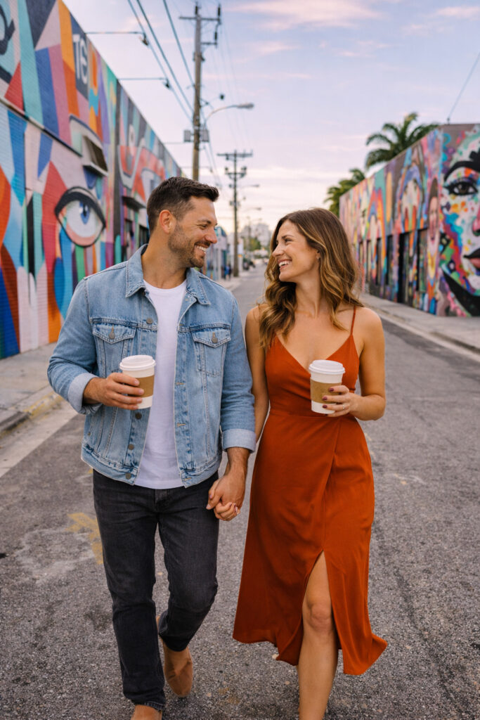 Wynwood Walls engagement session in miami, florida