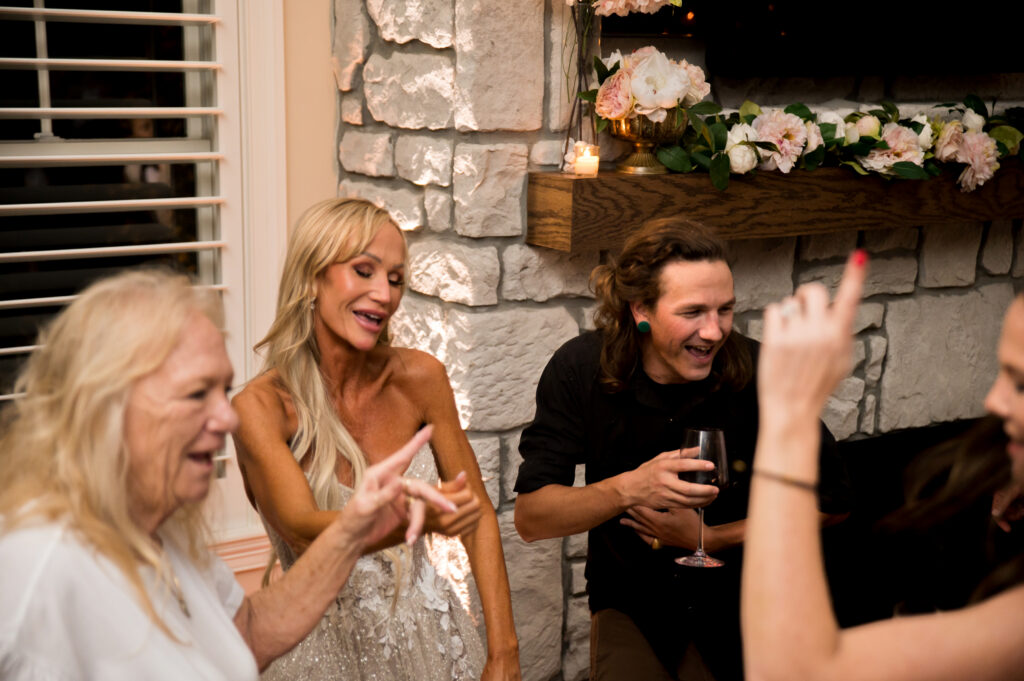 Nicole and Andy sharing their first dance at their Atlantic Beach Florida intimate wedding reception