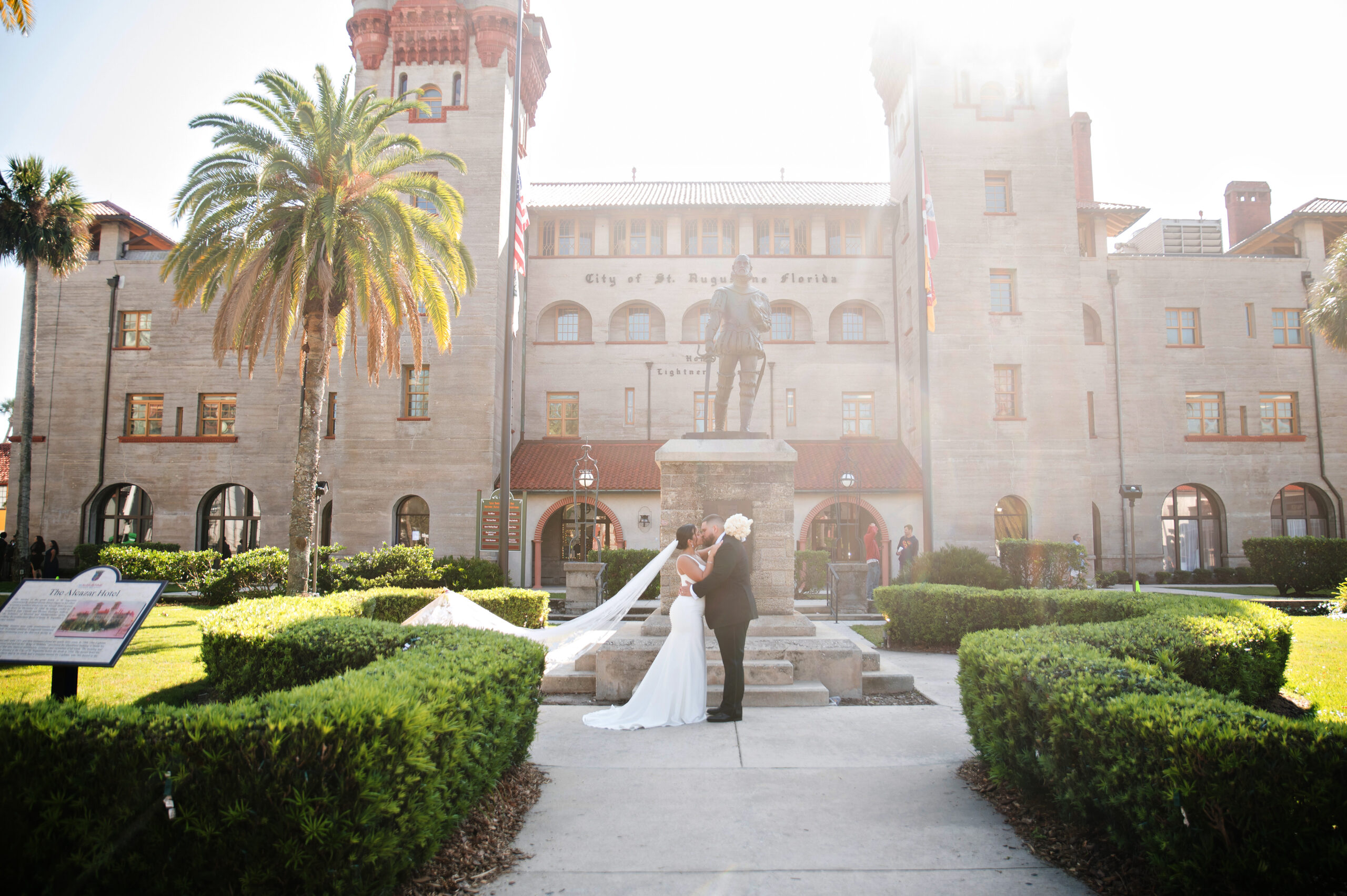 Reception details at classic Lightner Museum wedding in St. Augustine