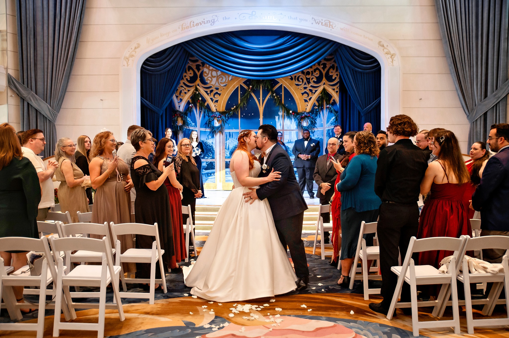 Disney Wish Wedding Ceremony in the Atrium